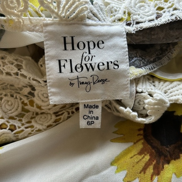 HOPE FOR FLOWERS BY TRACY REESE Silk Francoise Sleeveless Midi Dress Sz 6P - Picture 11 of 16